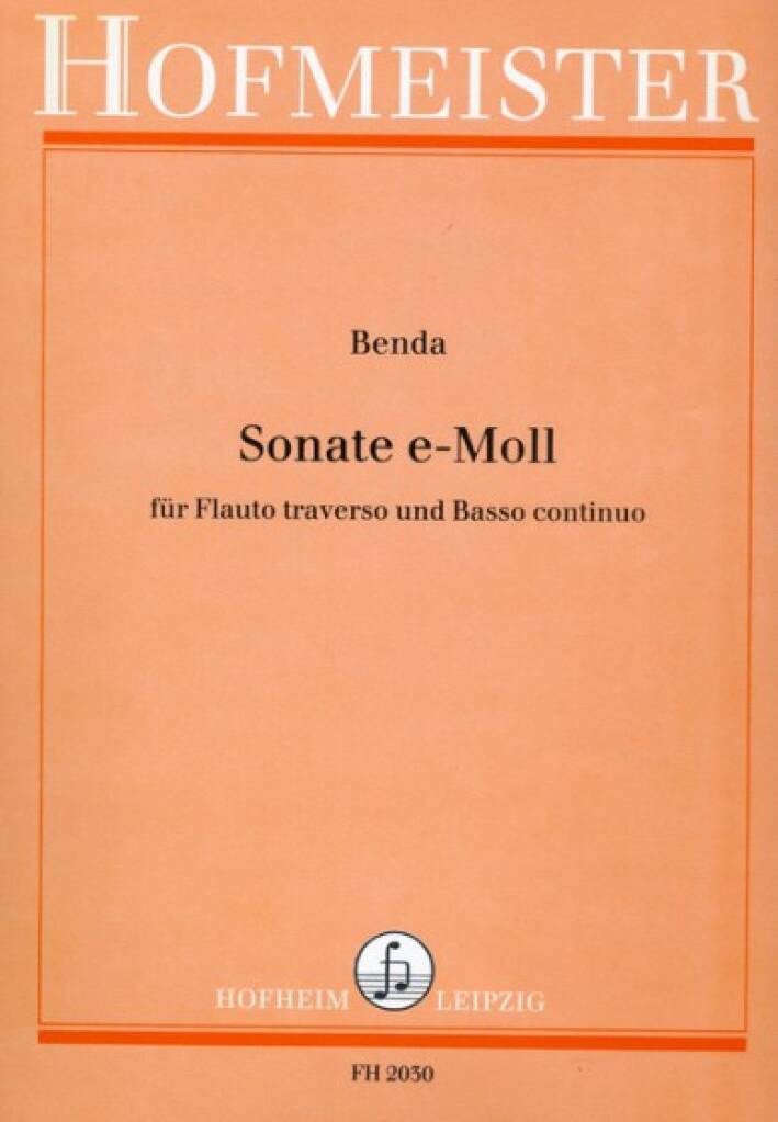 Benda- Sonata in E Minor for Flute and Basso Continuo