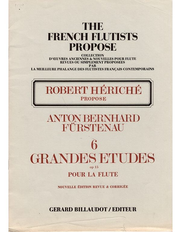 Fürstenau- 6 Grandes Etudes Op. 15 for Flute (Billaudot)