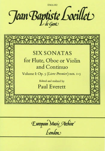 Loeillet- Six Sonatas (Op.5) for Flute and Basso Continuo