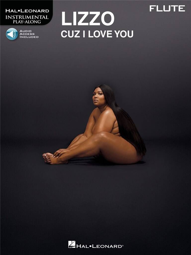 Lizzo - Cuz I Love You score book cover illustrating Lizzo on a black background