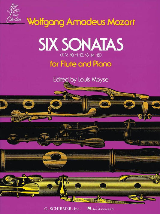 Mozart- SIx Sonatas KV 10-15 for Flute and Piano (Schirmer)