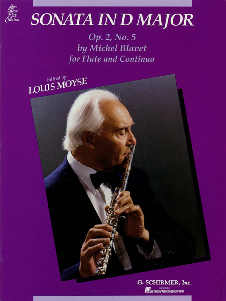 Blavet Sonata in D major Op 2 No 5 for Flute & Continuo