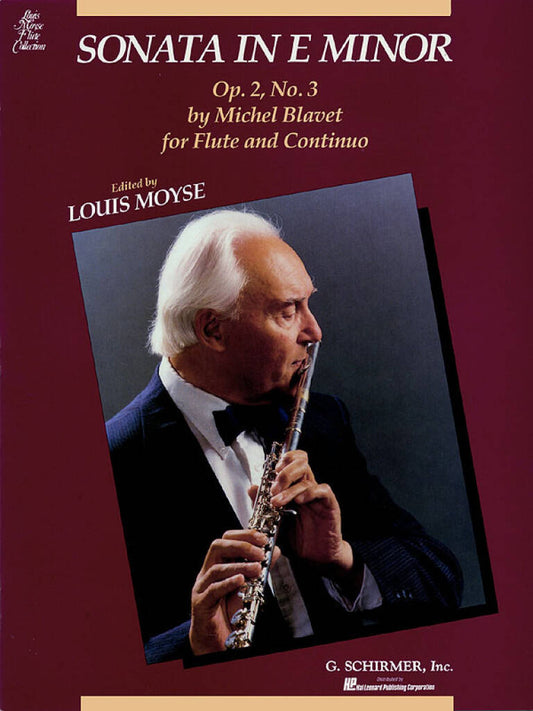 Blavet Sonata in E Minor Op 2 No 3 for Flute & Continuo