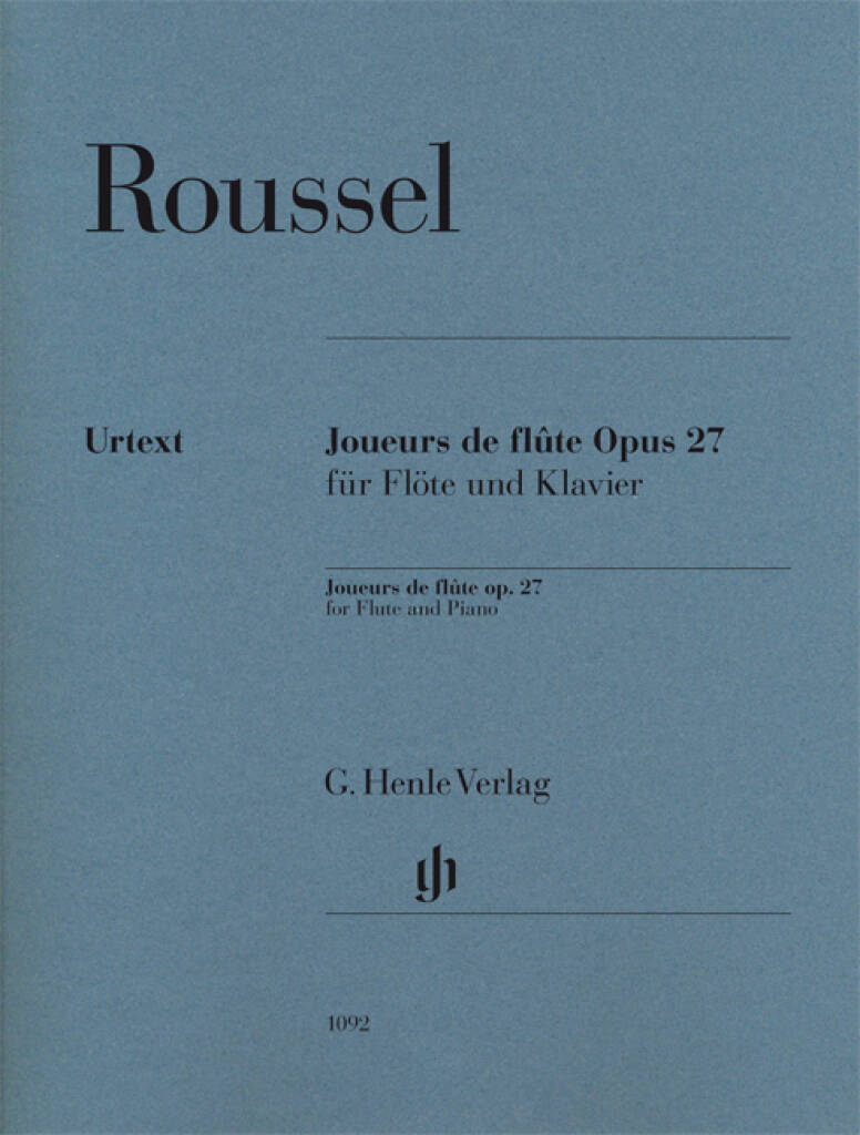 Roussel- Joueurs De Flute Op.27 for Flute and Piano (Henle)