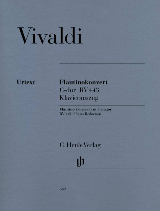Cover of the sheet music for Vivaldi's Flute Concerto in C major, indicating the publisher G. Henle Verlag and the key signature.
