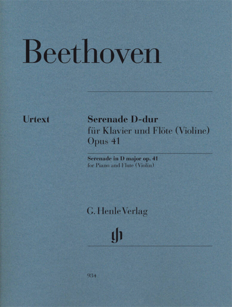 Beethoven Serenade in D major Opus 41-Flute and Piano