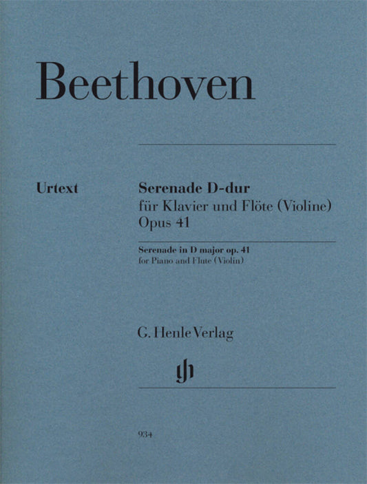 Beethoven Serenade in D major Opus 41-Flute and Piano