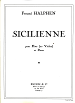 Halphen- Sicilienne for Flute and Piano