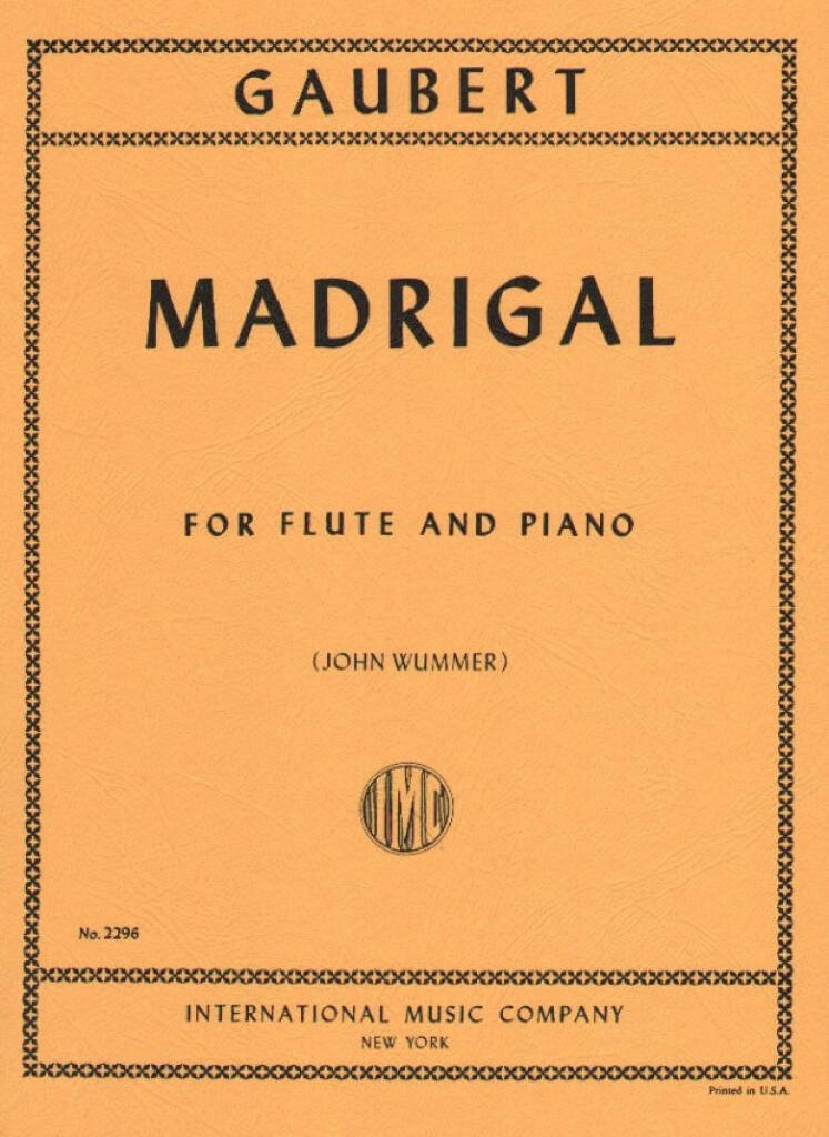 Gaubert- Madrigal for Flute and Piano (IMC)