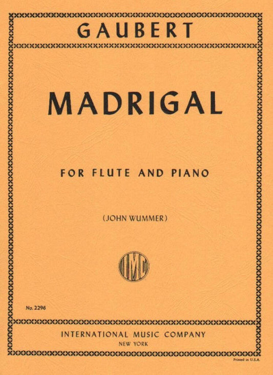 Gaubert- Madrigal for Flute and Piano (IMC)