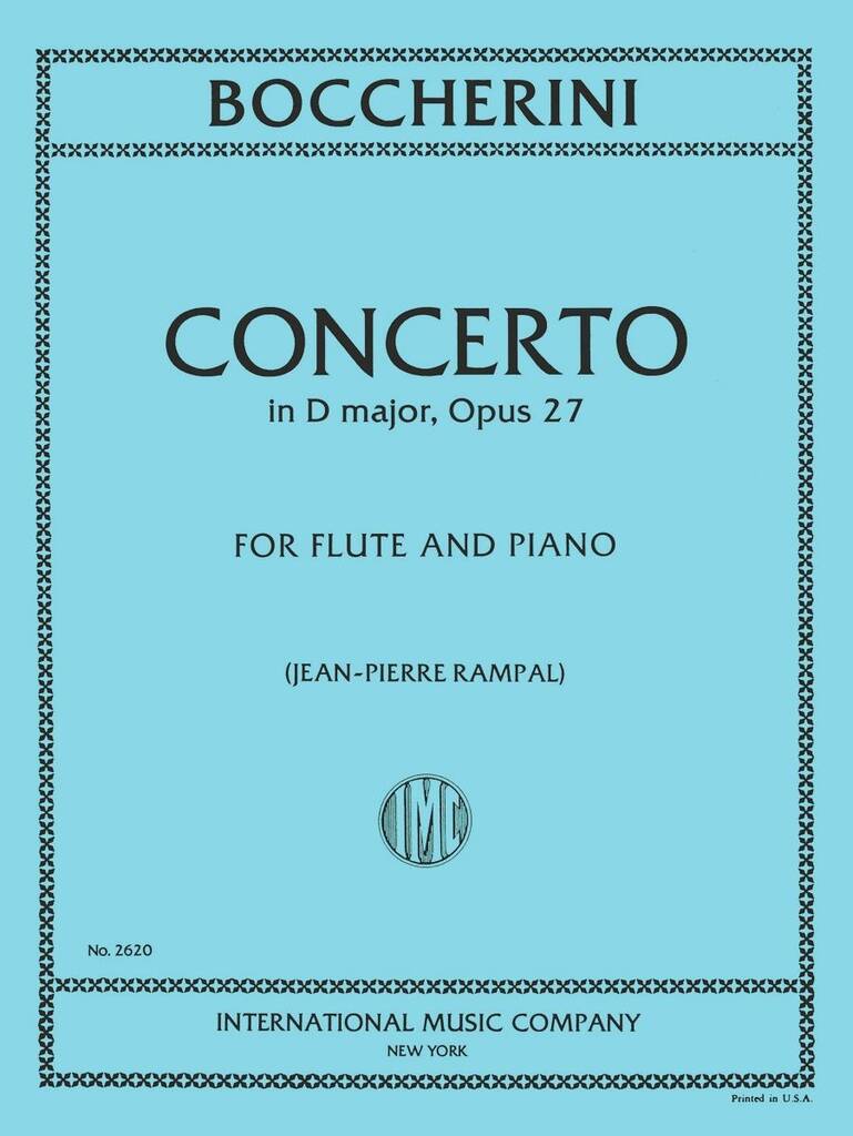 Boccherini- Concerto in D Major for Flute and Piano (IMC)