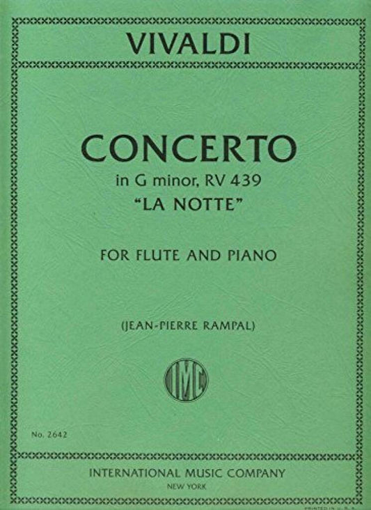 Vivaldi- Concerto in G Minor (La Notte) for Flute and Piano (IMC)