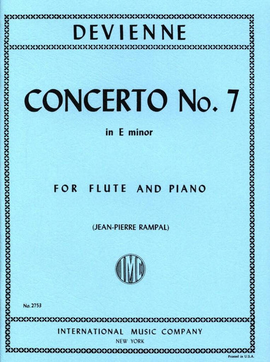 Devienne Concerto No 7 in E Minor-Flute and Piano-IMC