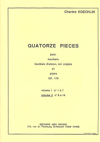 Koechlin- Fourteen Pieces for Oboe and Piano (Volumes 1 and 2)