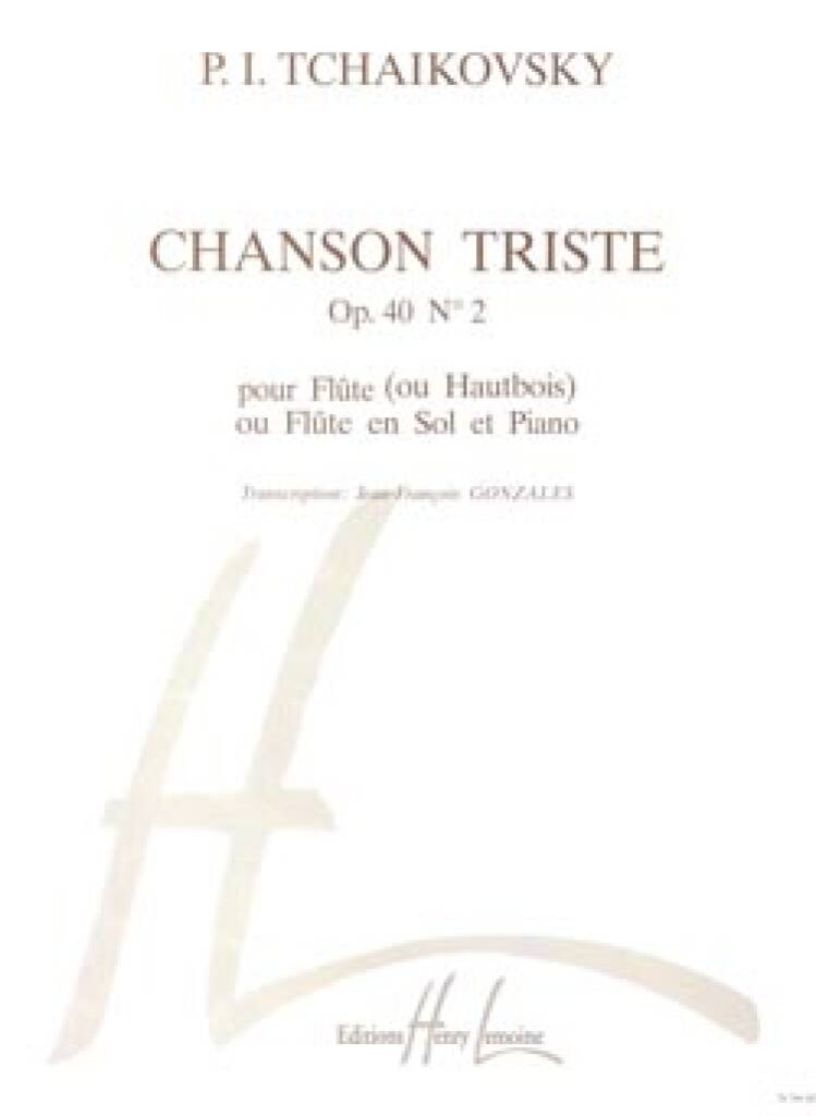 Tchaikovsky- Chanson Triste Op 40 No 2 for Flute and Piano