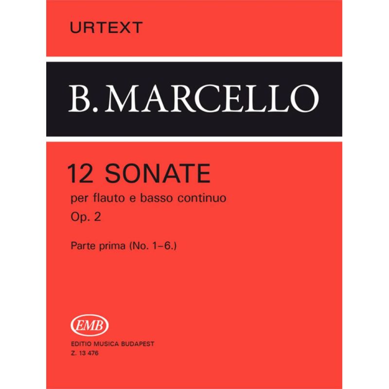 Marcello- 12 Sonatas Op 2 for Flute & Basso Continuo