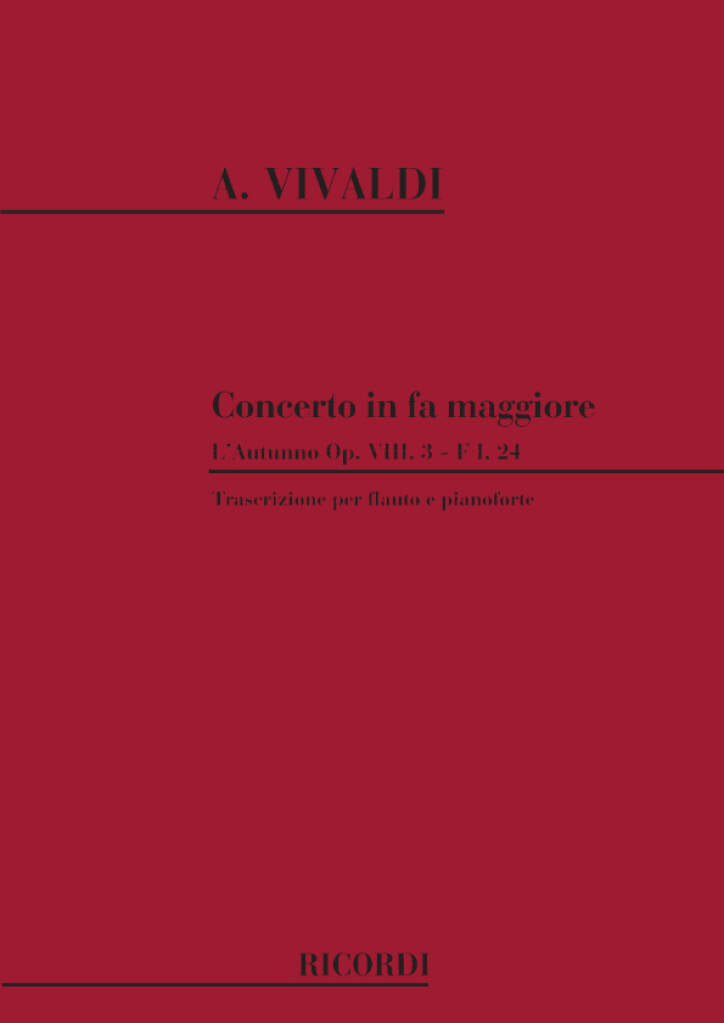 Vivaldi- Concerto in F Major L'Autunno for Flute and Piano