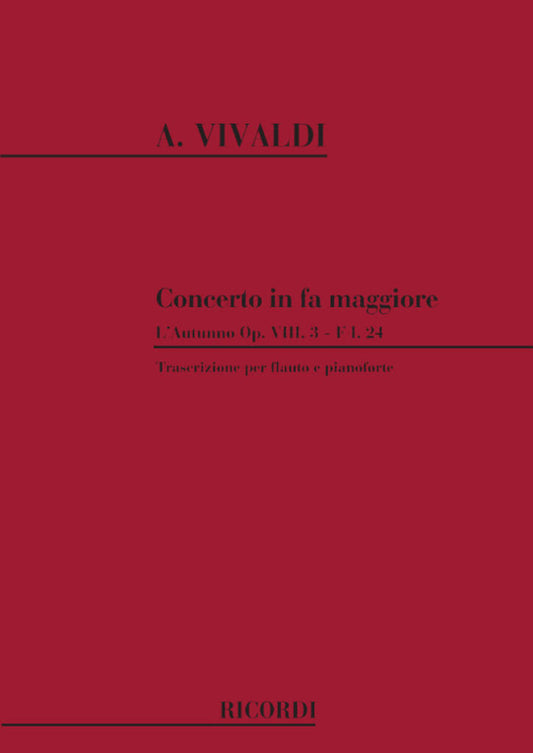 Vivaldi- Concerto in F Major L'Autunno for Flute and Piano