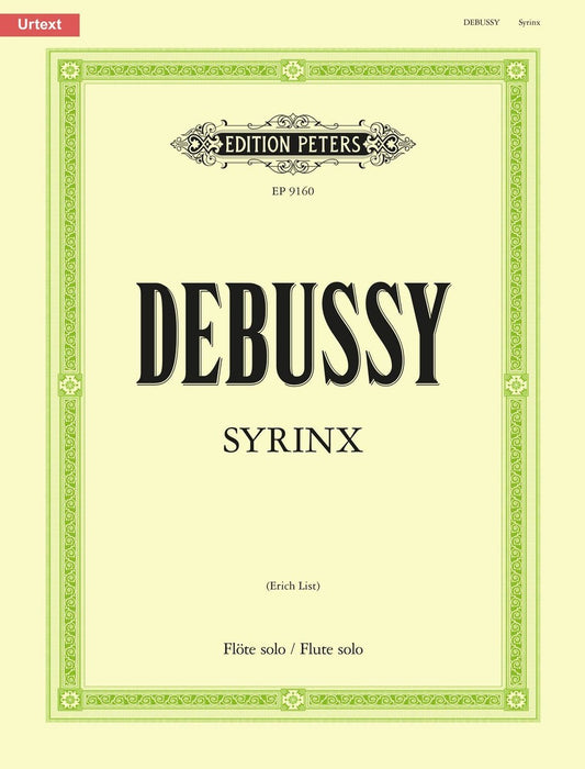 Debussy Syrinx for Solo Flute- Peters Edition