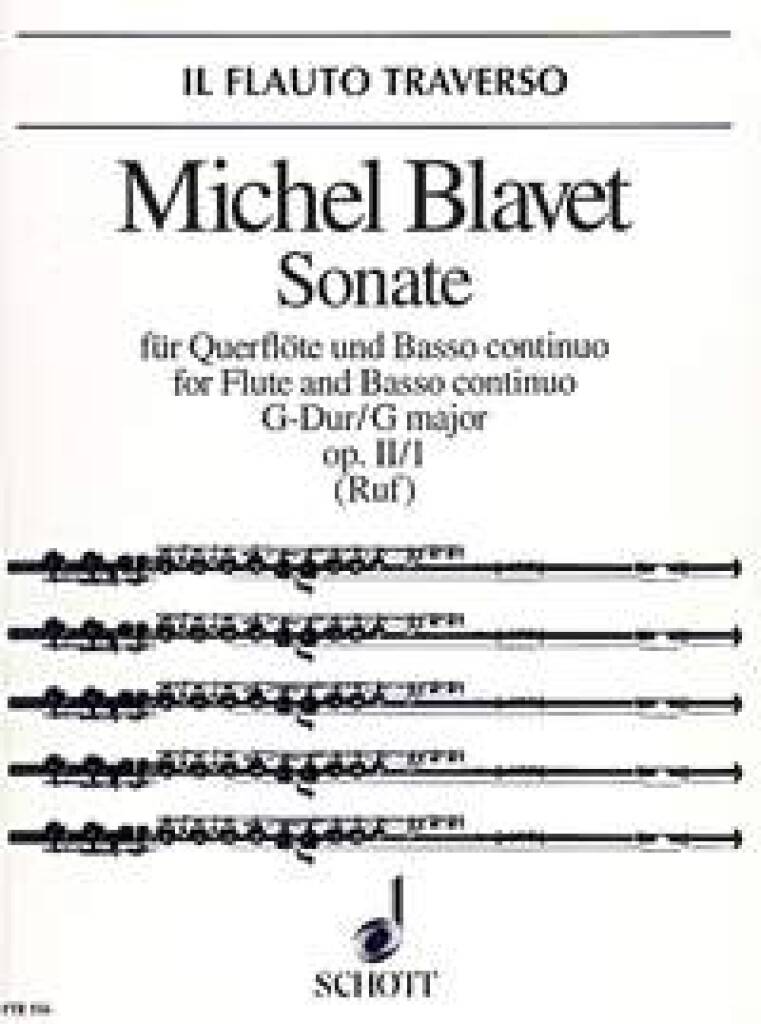 Blavet Sonata No 1 in G major Op II for Flute & Basso Continuo