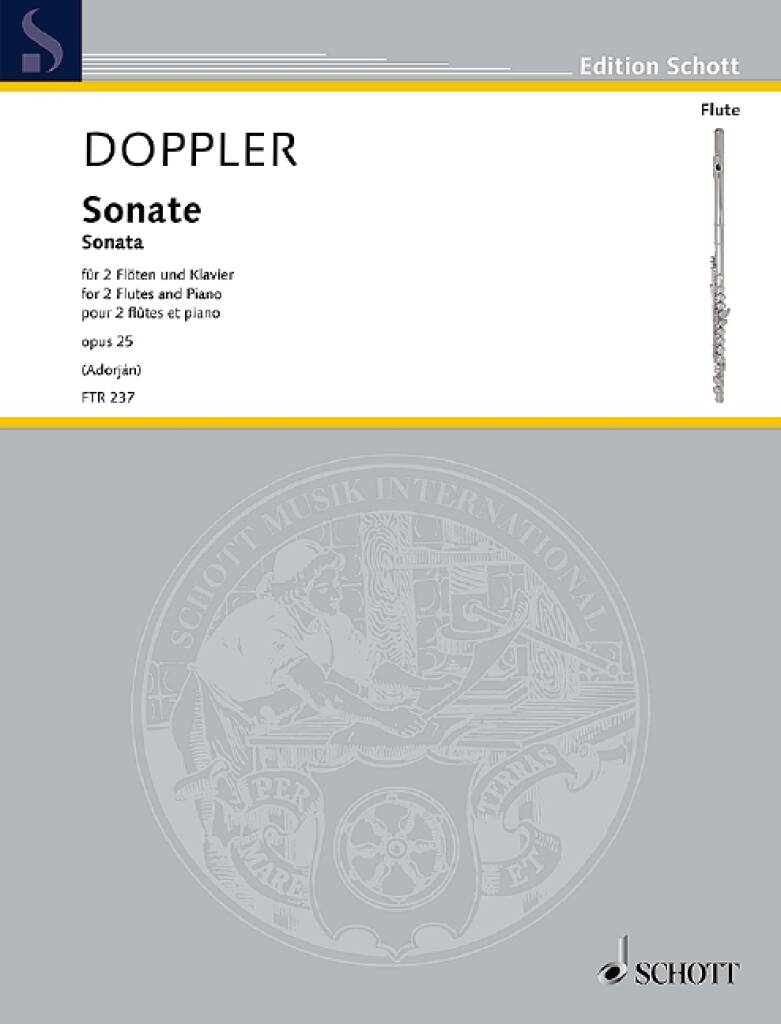 Doppler- Sonata Opus 25 for Two Flutes and Piano (Schott)