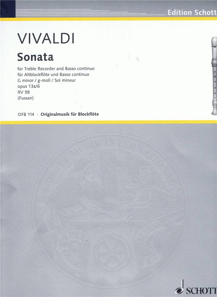 Vivaldi- Sonata in G Minor RV58 for Flute and Basso Continuo