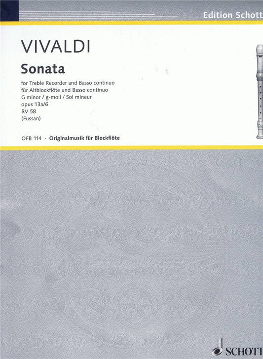 Vivaldi- Sonata in G Minor RV58 for Flute and Basso Continuo