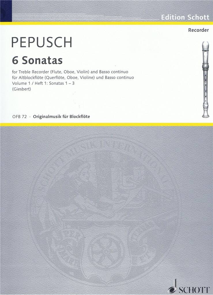 Pepusch- Six Sonatas for Flute and Basso Continuo (Schott)