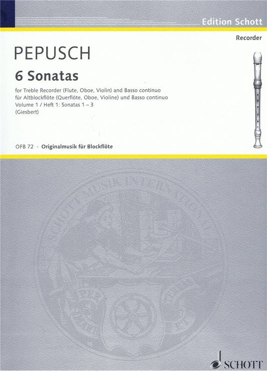 Pepusch- Six Sonatas for Flute and Basso Continuo (Schott)