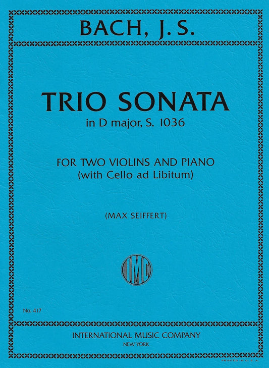 JS Bach- Trio Sonata in D Major, S. 1036 For Two Violins & Piano (with Cello ad Libitum)