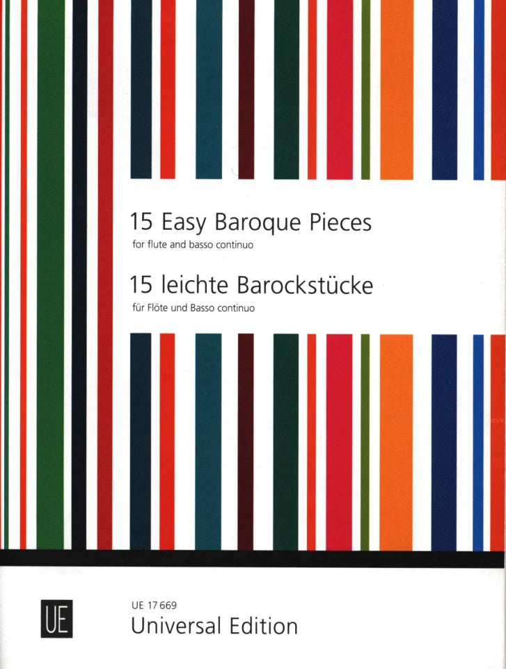 15 Easy Baroque Pieces for Flute and Basso Continuo with Piano Realisation