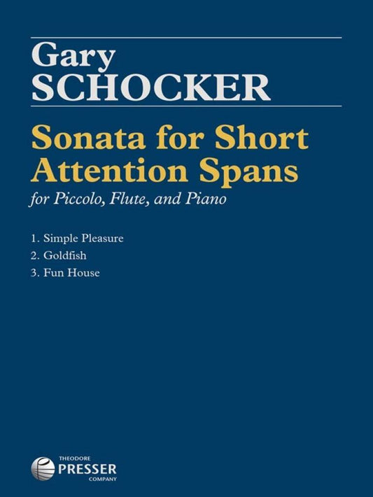 Sonata For Short Attention Spans by Gary Schocker cover on blue background