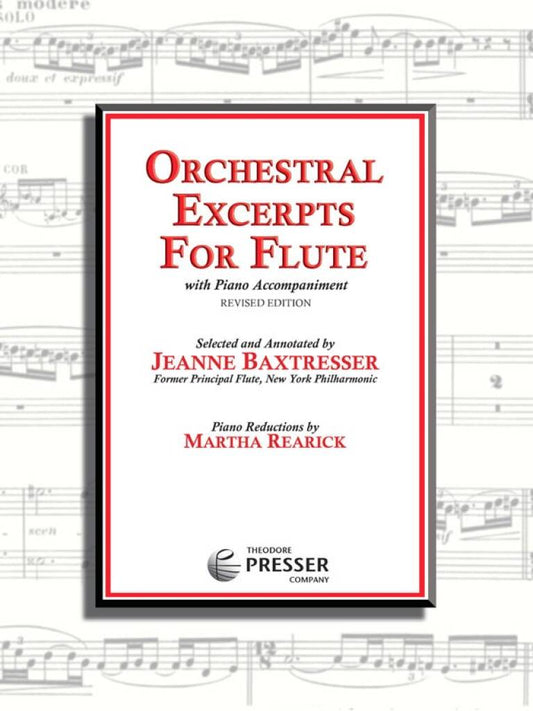 Jeanne Baxtresser Orchestral Excerpts for Flute front cover