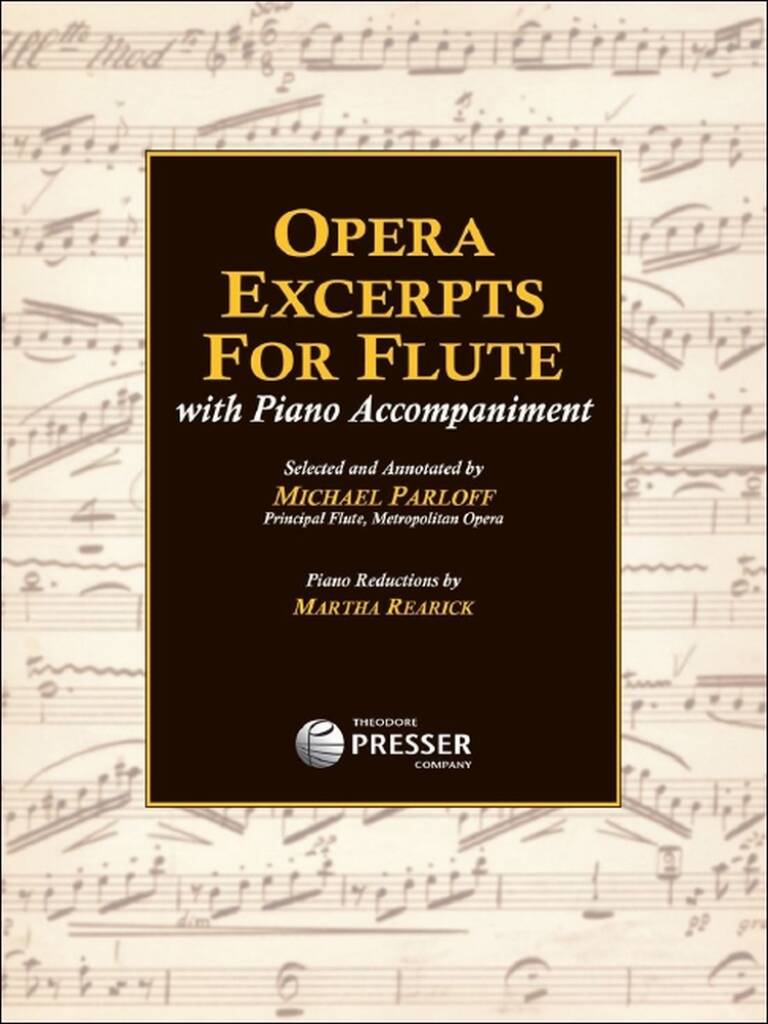 Michael Parloff Opera Excerpts for Flute with Piano Accompaniment front cover