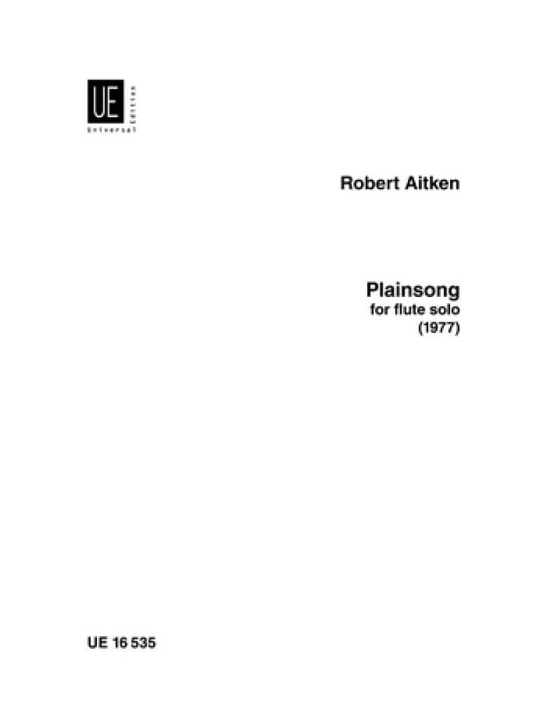 Aitken Plainsong for Flute Solo