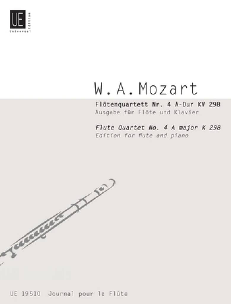 Mozart- Flute Quartet No 4 in A Major KV298 for Flute and Piano