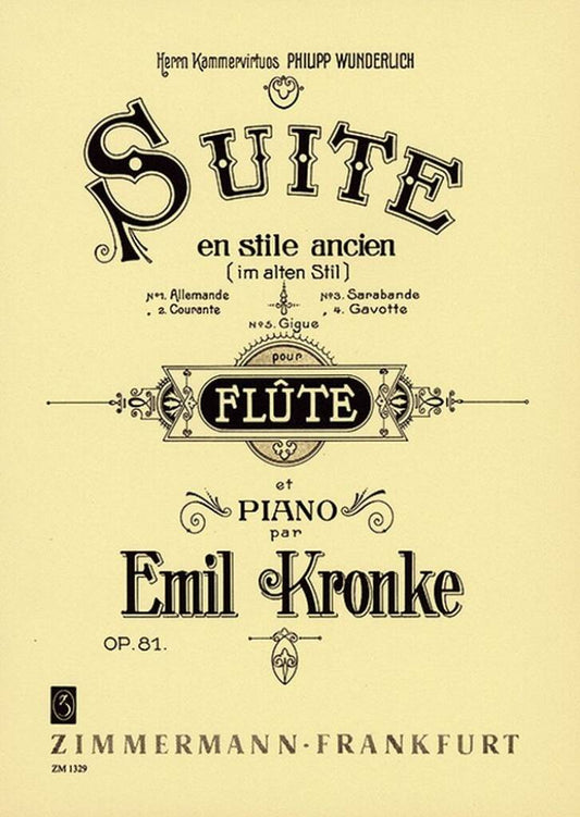 Kronke- Suite en Stile Ancien for Flute and Piano
