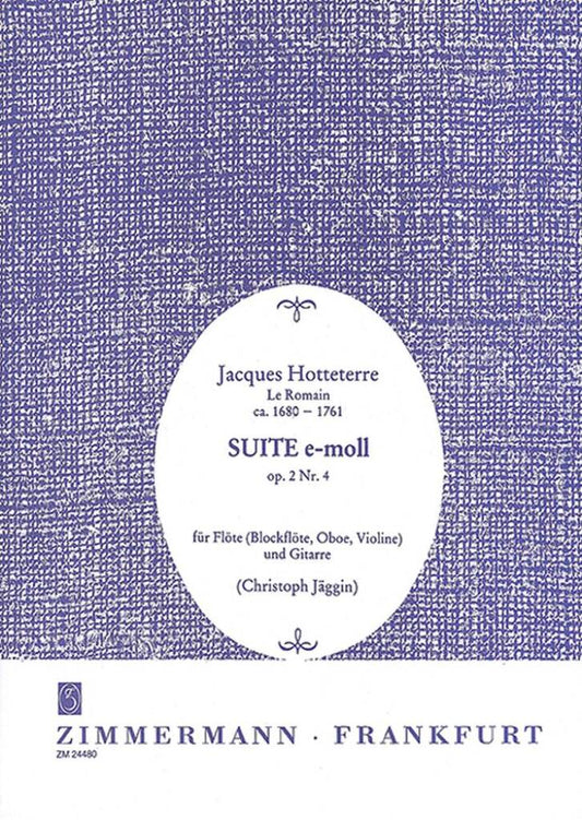 Hotteterre- Suite in E minor Op. 2 No. 4 for Flute and Guitar