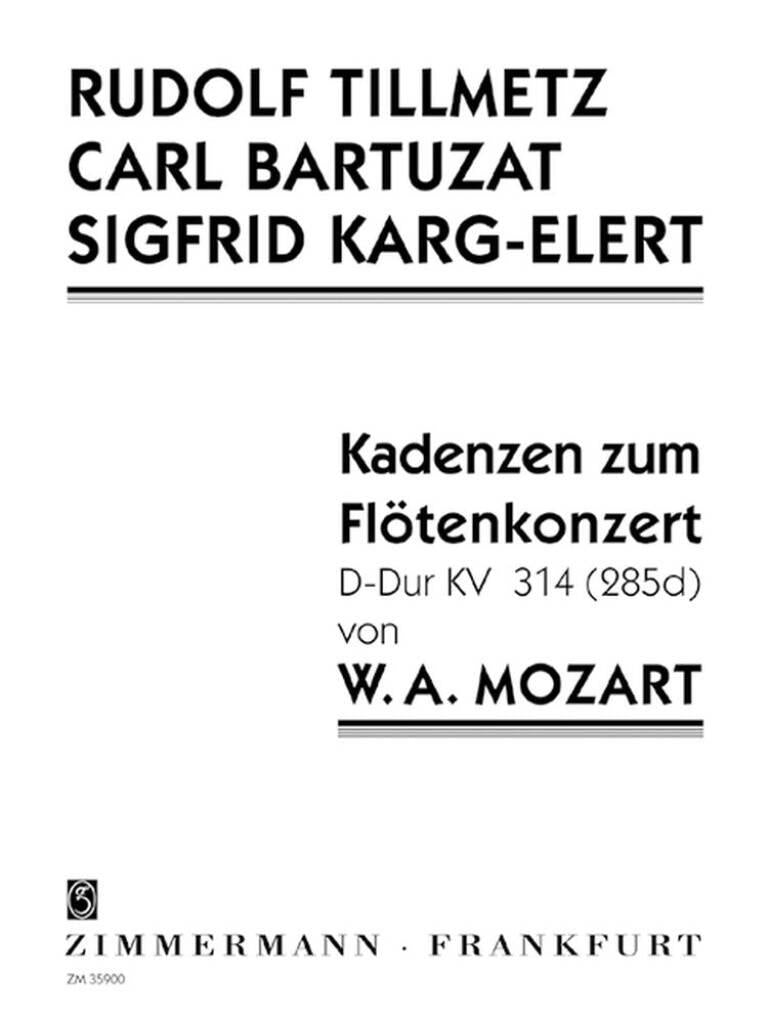 Cadenzas for Mozart Flute Concerto in D Major KV314