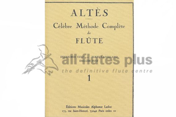 Altes Celebre Methode Complete de Flute Volume 1 Hardback