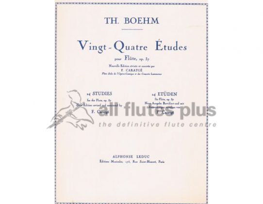 Boehm Twenty-Four Etudes Opus 37-Flute-Leduc