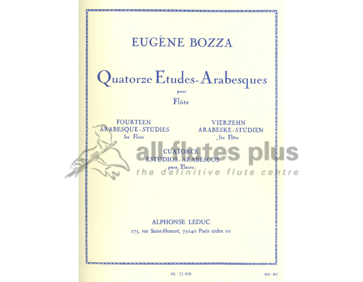Bozza 14 Etudes Arabesques for Flute