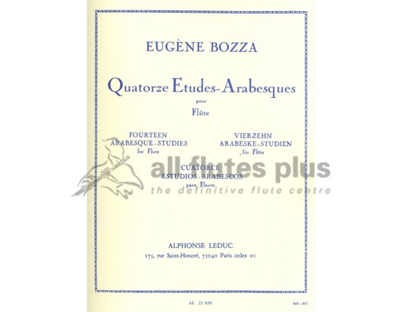 Bozza 14 Etudes Arabesques for Flute
