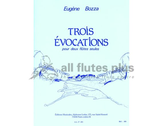 Bozza 3 Evocations for 2 flutes