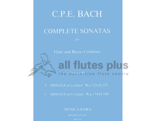 CPE Bach Complete Sonatas Volume 3-Flute and Basso Continuo