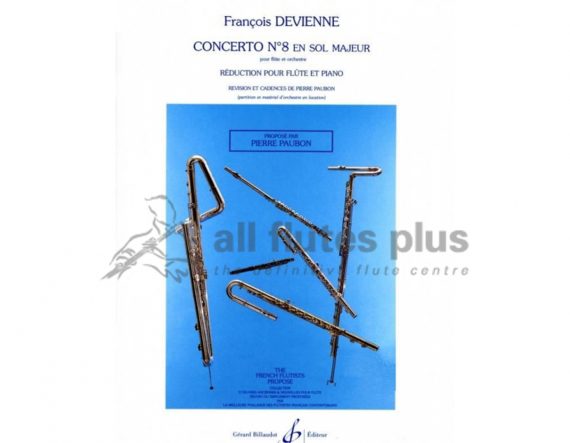 Devienne Concerto No 8 in G Major-Flute and Piano-Billaudot