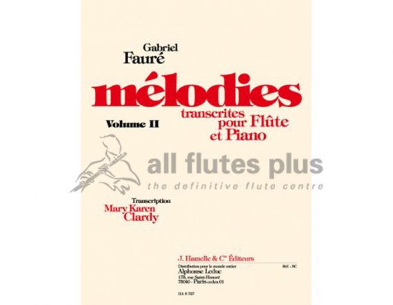 Faure Melodies Volume 2-Transcribed for Flute and Piano-Leduc