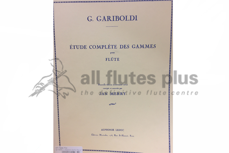 Gariboldi Complete Scales Manual for Flute