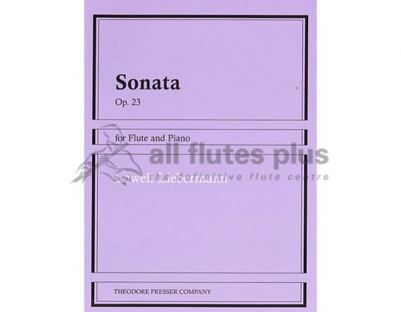 Liebermann Sonata Opus 23 for Flute and Piano-Theodore Presser