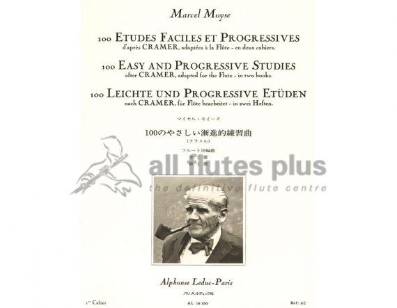 Moyse 100 Easy and Progressive Studies after Cramer Volume 1 for Flute-Leduc